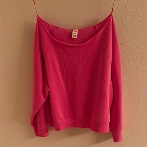 PINK Victoria's Secret Fuchsia Off-Shoulder Sweater